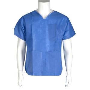 ABENA Bluza medicala, extra soft, antistatica, albastra, cu mansete
