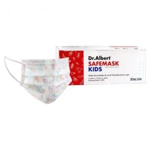 Mască facială de unică folosință pentru copii, cutie X 30 măști Dr. Albert