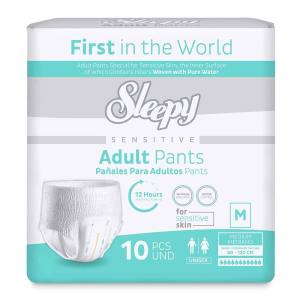 Scutece tip chilot pentru Adulți Sleepy Sensitive, 10 bucăți