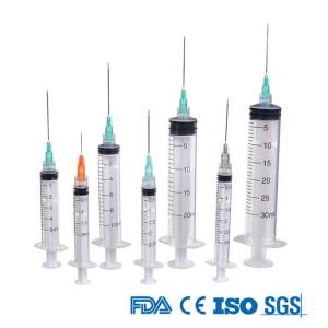 Seringa cu ac, 3 componente, 5ml, 10ml, 20ml 