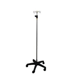 Stativ perfuzie cu patru cârlige, din inox